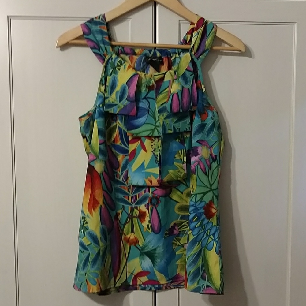 Bright and colorful summer top